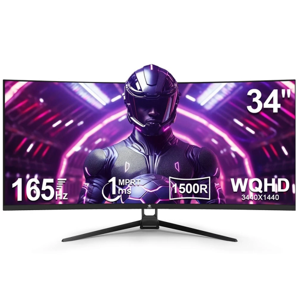 Monitor curva para juegos Z-EDGE 34" UWQHD 2K 3440 x 1440 21:9 165 Hz 1 ms, PBP, PIP